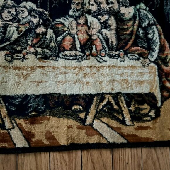 Vintage "The Last Supper" Tapestry from Italy, 38.5" x 20" - Picture 5 of 10